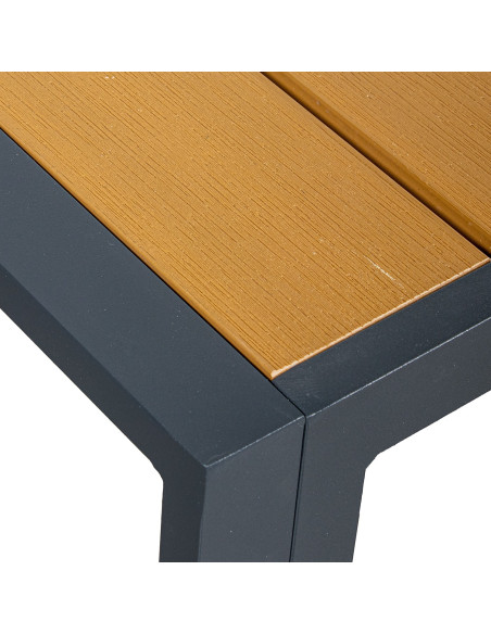 Salon de jardin aluminium anthracite 4 pièces Maelia