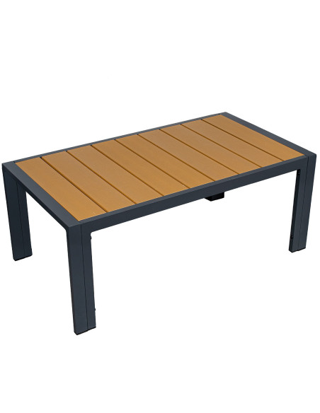 Salon de jardin aluminium anthracite 4 pièces Maelia