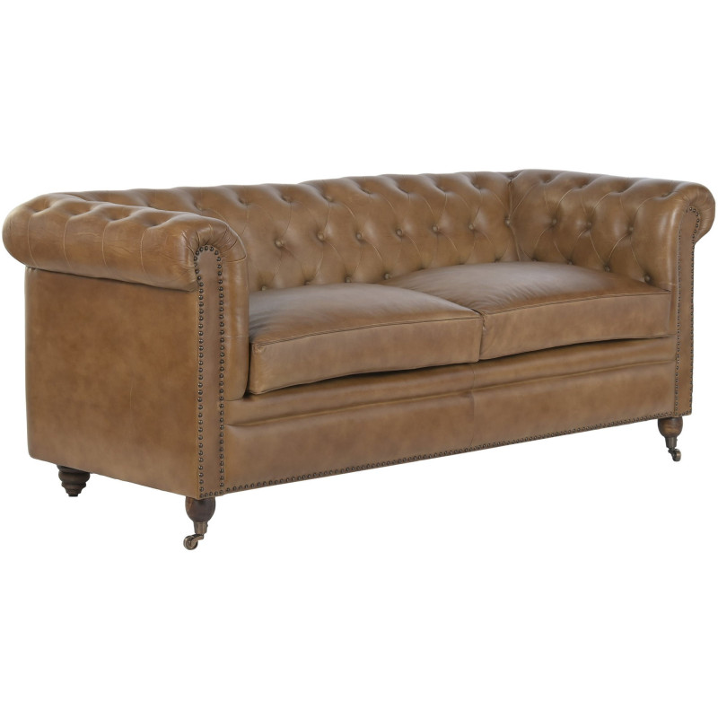 Canapé Chesterfield cuir véritable...
