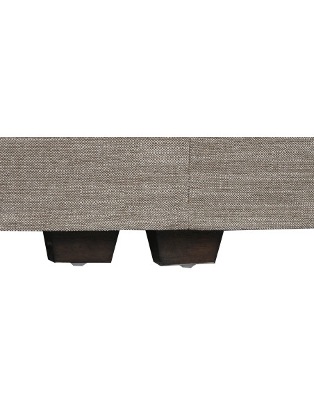 Canapé droit en lin vert grisé 260 cm Calvane