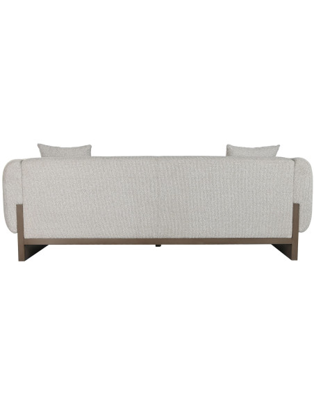 Canapé droit écru effet bouclette 220 cm Orlane