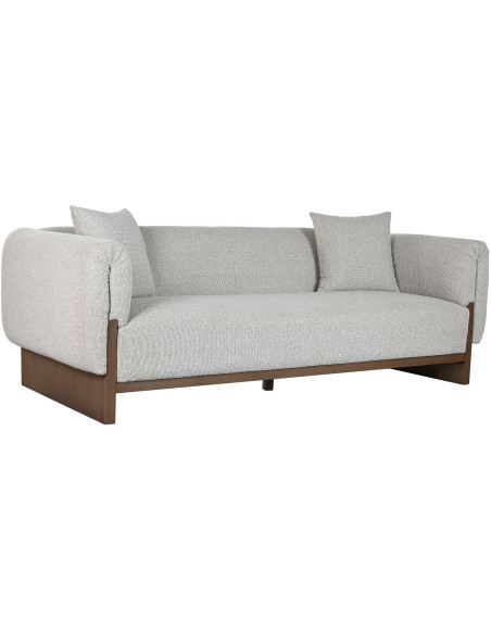 Canapé droit écru effet bouclette 220 cm Orlane