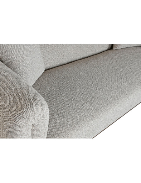 Canapé droit écru effet bouclette 220 cm Orlane