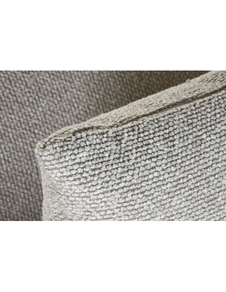 Canapé droit écru effet bouclette 220 cm Orlane