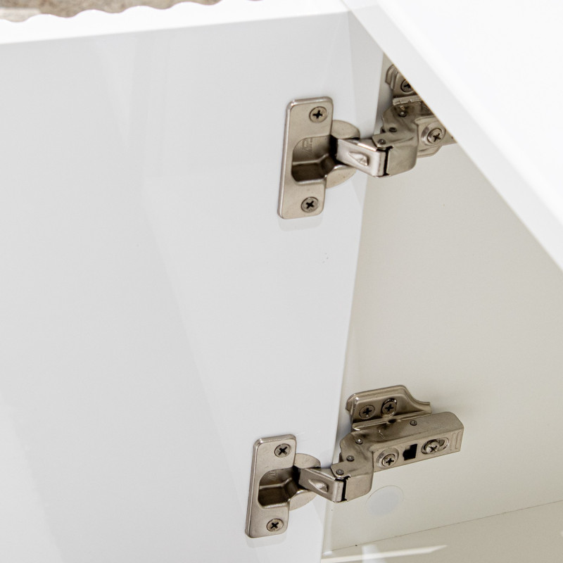 Meuble TV blanc cannelé 4 portes 180...