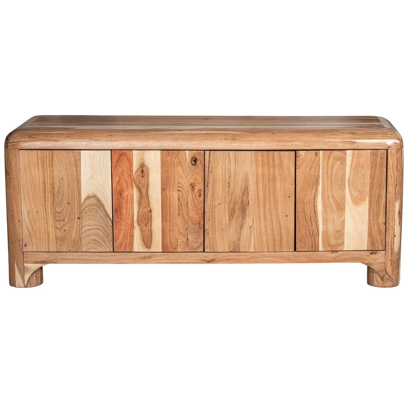 Meuble TV en bois d’acacia 4 portes...