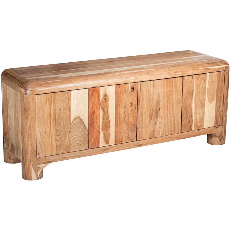 Meuble TV en bois d’acacia 4 portes...