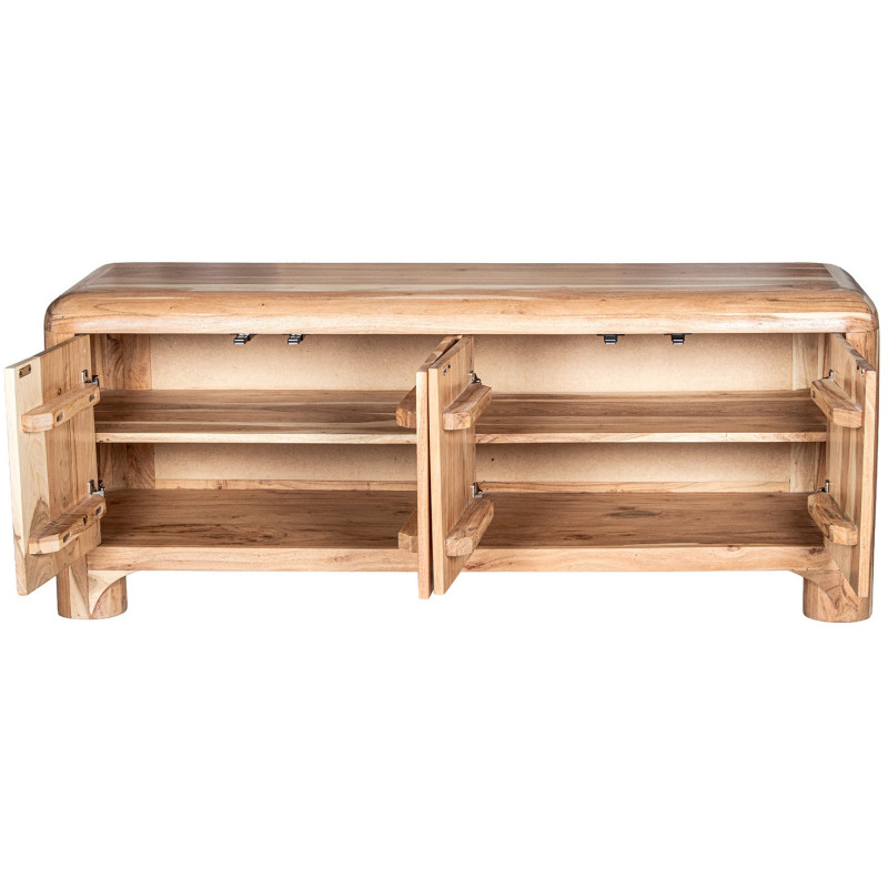 Meuble TV en bois d’acacia 4 portes...