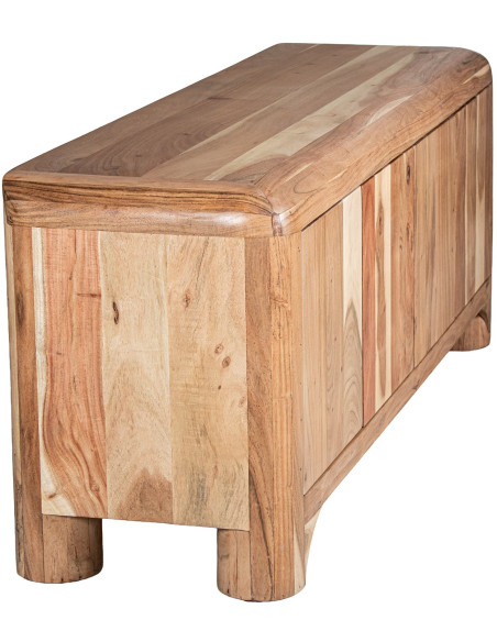 Meuble TV en bois d’acacia 4 portes 140 cm Avelis