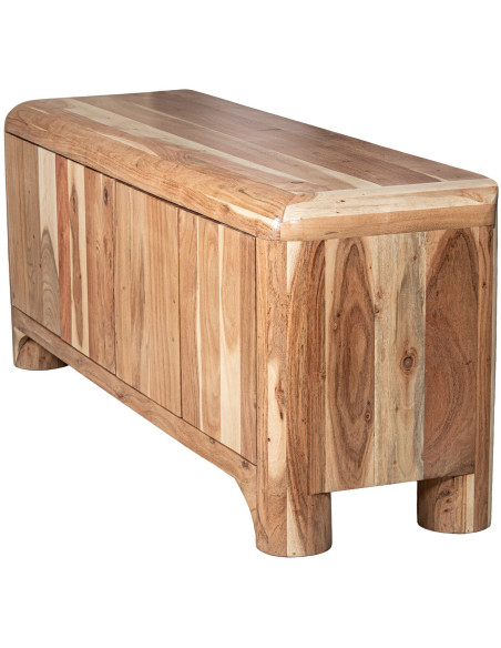Meuble TV en bois d’acacia 4 portes 140 cm Avelis