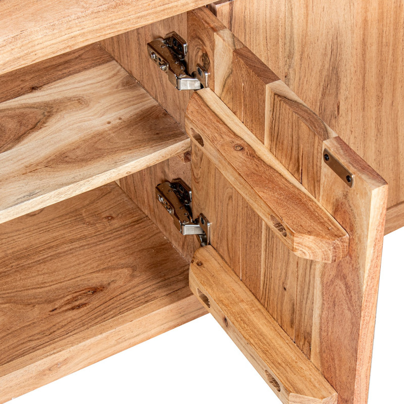 Meuble TV en bois d’acacia 4 portes...