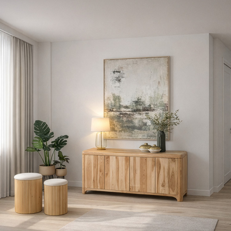 Buffet en bois d’acacia 4 portes 170...