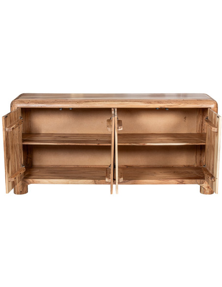 Buffet en bois d’acacia 4 portes 170 cm Avelis