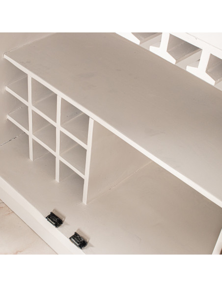 Meuble bar en bois de manguier 2 portes 85x50x100 cm Calderis