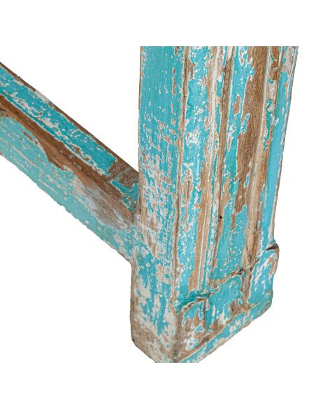 Console d’entrée en bois de manguier bleu patiné Vaelora