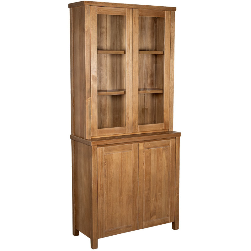 Vaisselier vitrine en pin naturel 4...