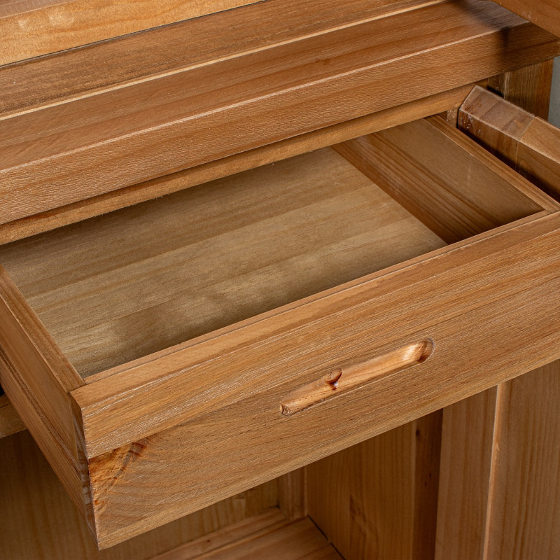 Vaisselier vitrine en pin naturel 4...