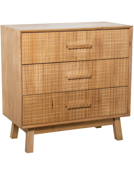 Commode en pin naturel 3 tiroirs 80 cm Mavora