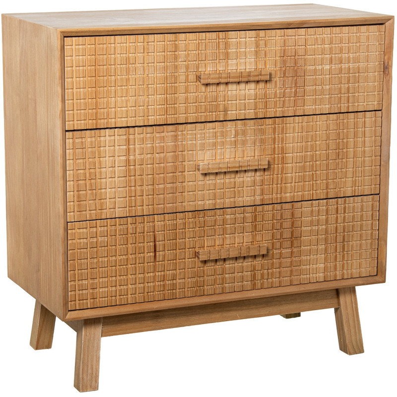 Commode en pin naturel 3 tiroirs 80...