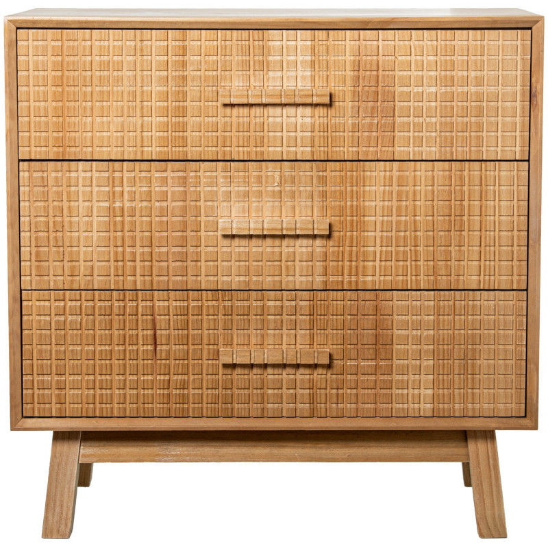 Commode en pin naturel 3 tiroirs 80...