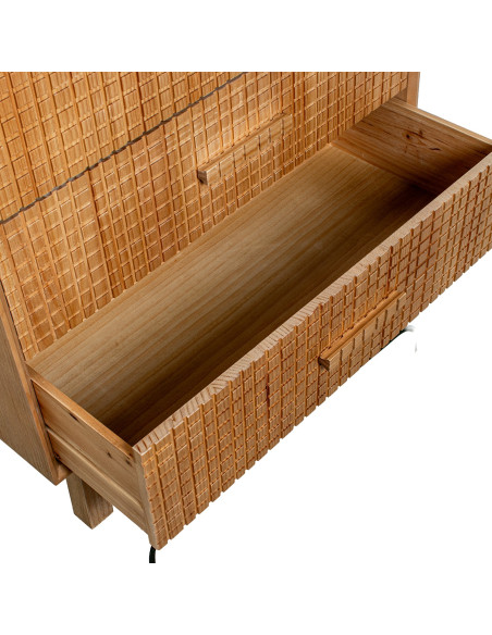 Commode en pin naturel 3 tiroirs 80 cm Mavora