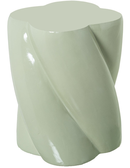 Table d’appoint verte brillante en fibre de verre Kavina