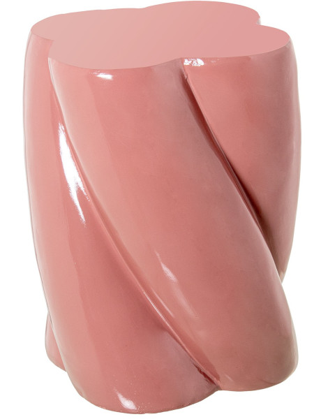 Table d’appoint rose brillante en fibre de verre Kavina