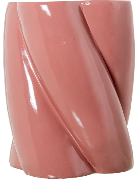 Table d’appoint rose brillante en fibre de verre Kavina