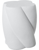 Table d’appoint blanche effet ciment en fibre de verre Kavina