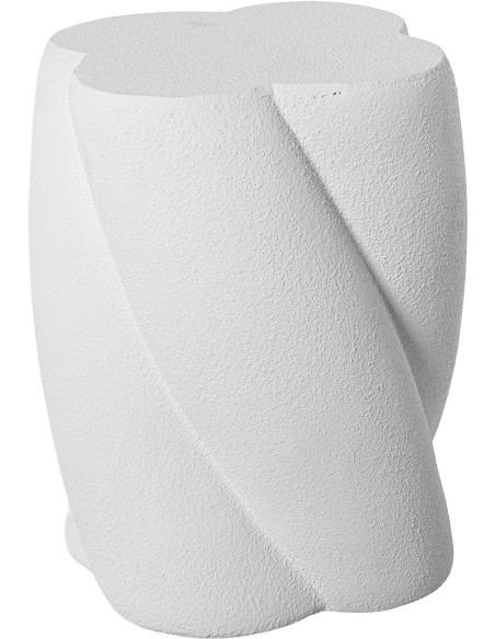 Table d’appoint blanche effet ciment en fibre de verre Kavina