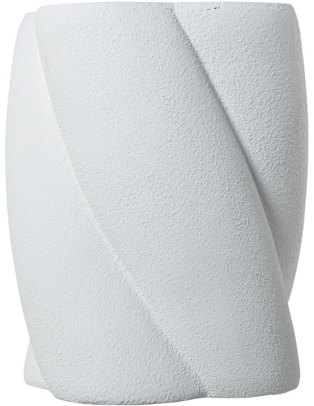Table d’appoint blanche effet ciment en fibre de verre Kavina