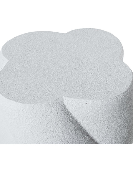 Table d’appoint blanche effet ciment en fibre de verre Kavina