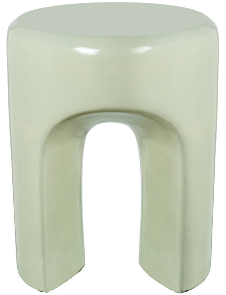 Table d’appoint vert sauge brillant en fibre de verre...