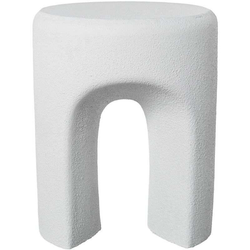 Table d’appoint blanche effet ciment...