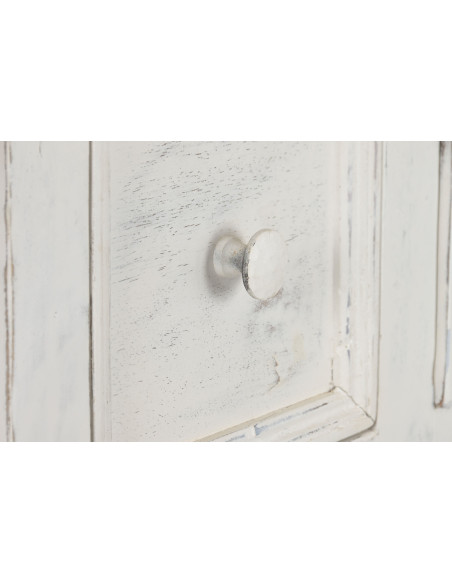 Îlot central cuisine blanc bois et marbre 168x76x92 cm Théora