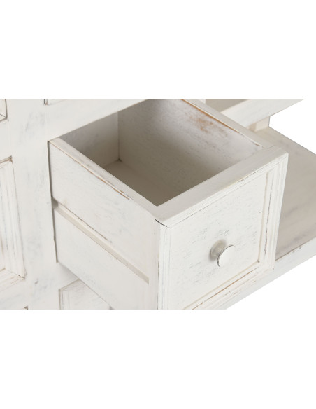 Îlot central cuisine blanc bois et marbre 168x76x92 cm Théora