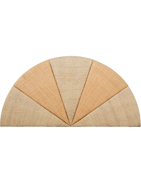 Tête de lit demi-lune en rotin naturel 160 cm Orvella