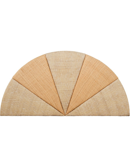 Tête de lit demi-lune en rotin naturel 160 cm Orvella