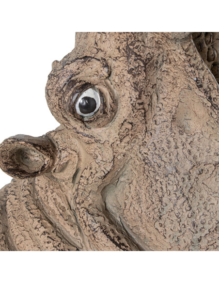 Table d’appoint hippopotame en verre et résine Belvane