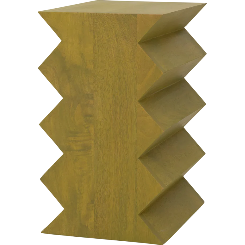 Table d’appoint zigzag vert olive en...