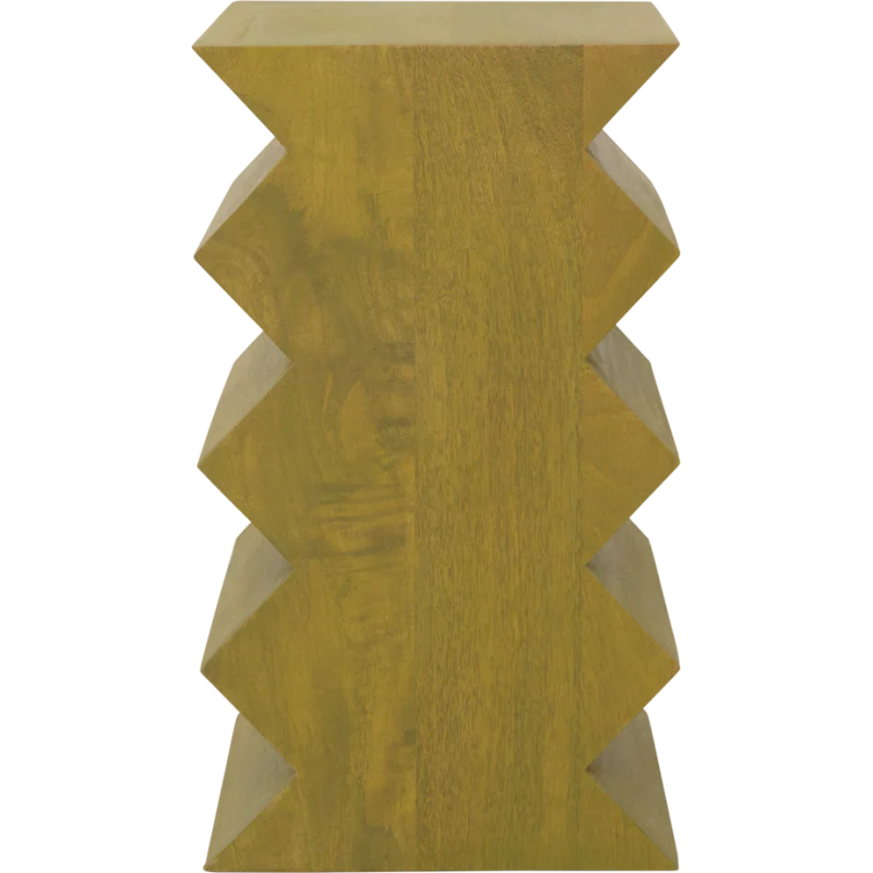 Table d’appoint zigzag vert olive en...