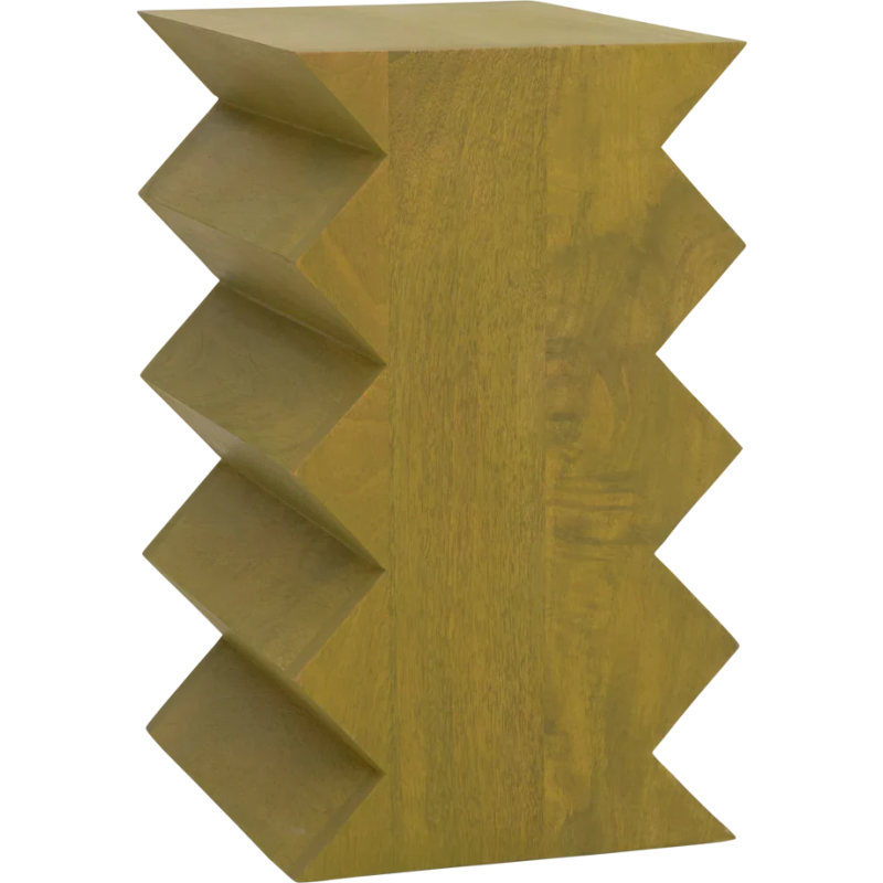 Table d’appoint zigzag vert olive en...
