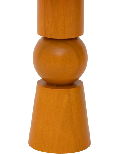 Table d’appoint ronde orange en manguier Ø35x43 cm Teko