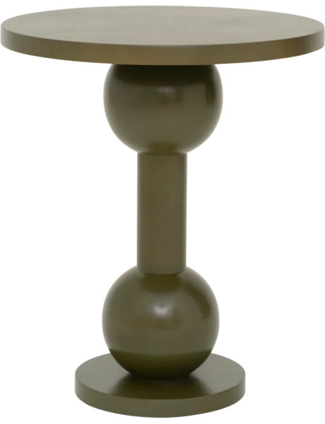 Table d’appoint ronde kaki en manguier Ø35x40 cm Ramo