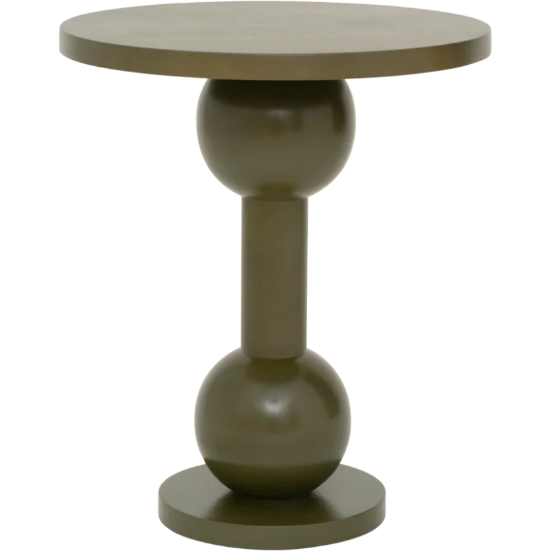 Table d’appoint ronde kaki en...