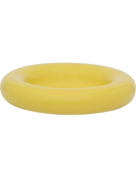 Coupe à fruits céramique jaune olive Ø36 cm Lou