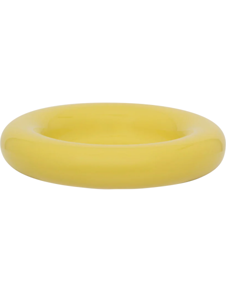Coupe à fruits céramique jaune olive Ø36 cm Lou
