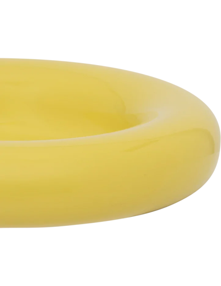 Coupe à fruits céramique jaune olive Ø36 cm Lou