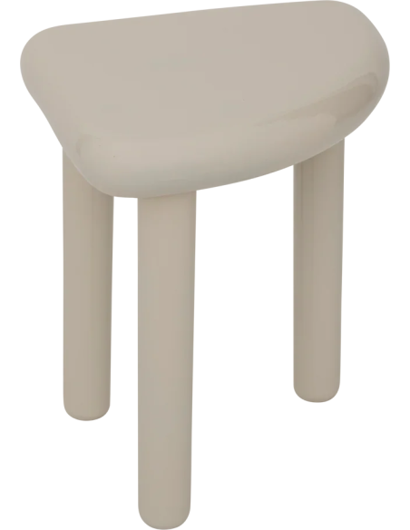 Table d’appoint métal crème quart-de-rond 39 cm Quarter