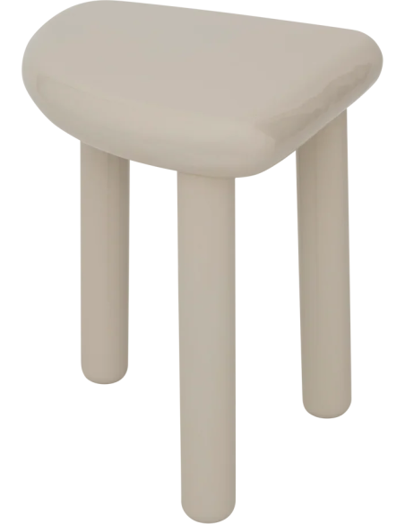 Table d’appoint métal crème quart-de-rond 39 cm Quarter